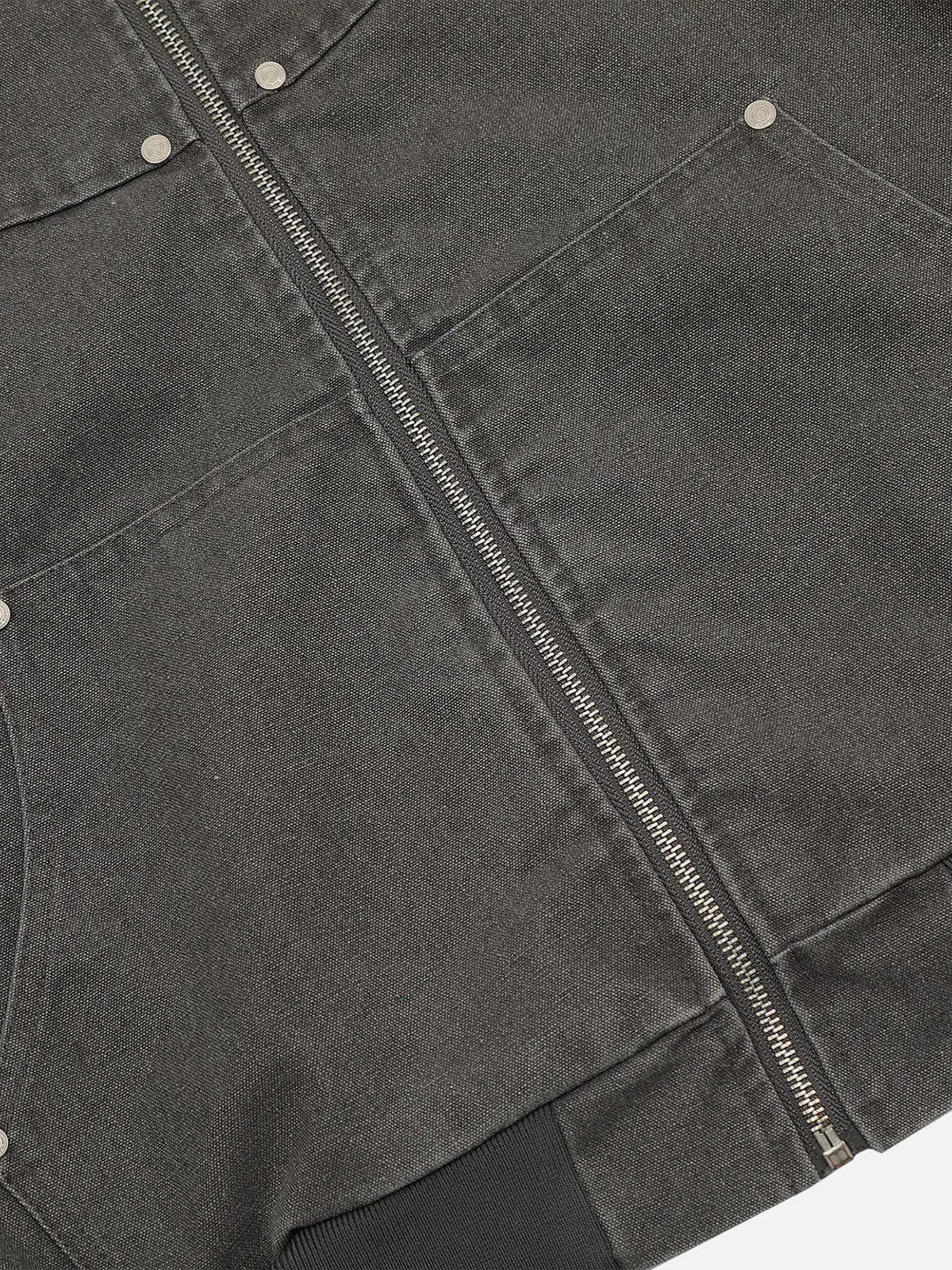 Aelfric Eden Rivet Patchwork Denim Zip Up Hoodie