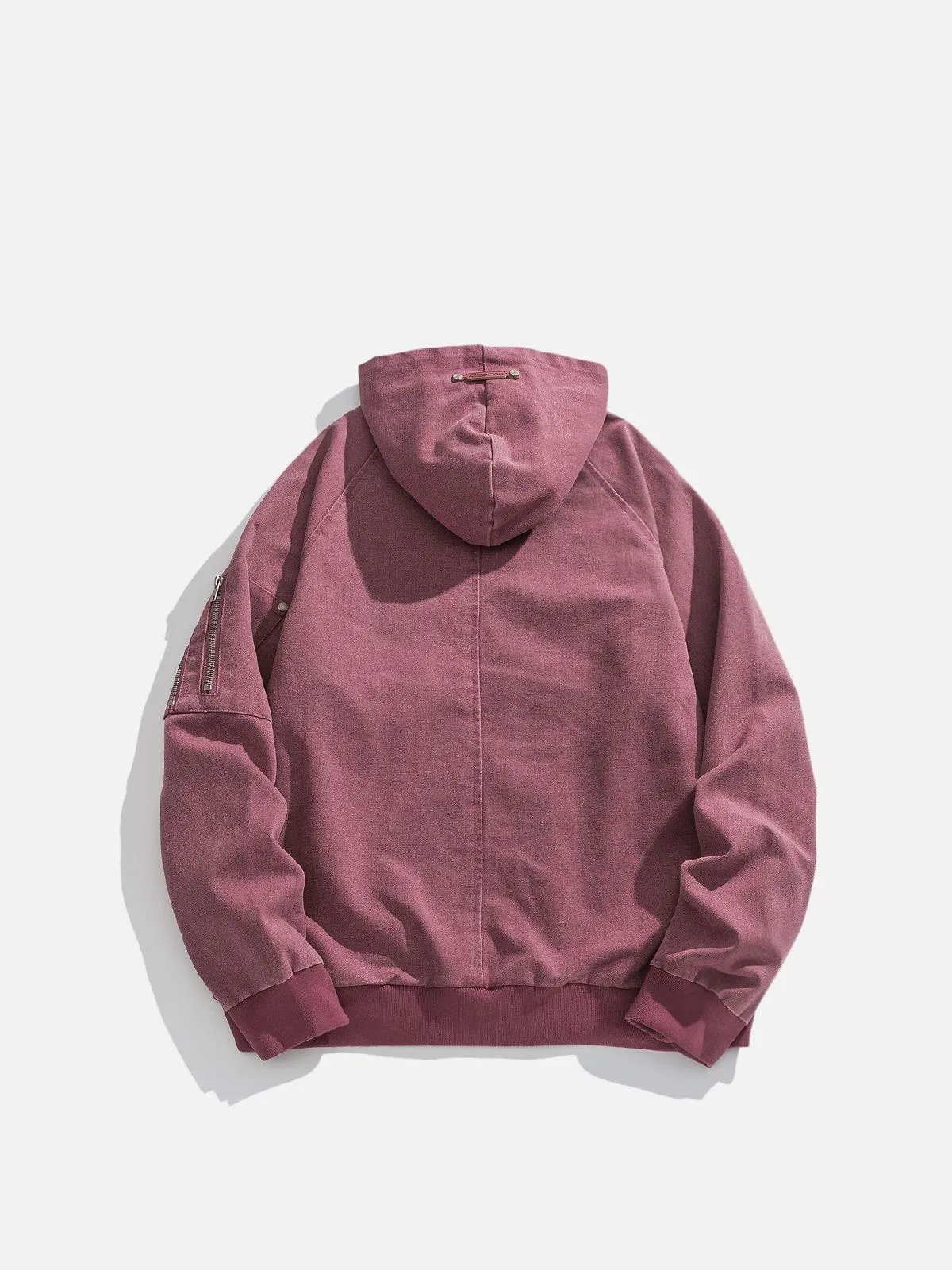 Aelfric Eden Rivet Patchwork Denim Zip Up Hoodie
