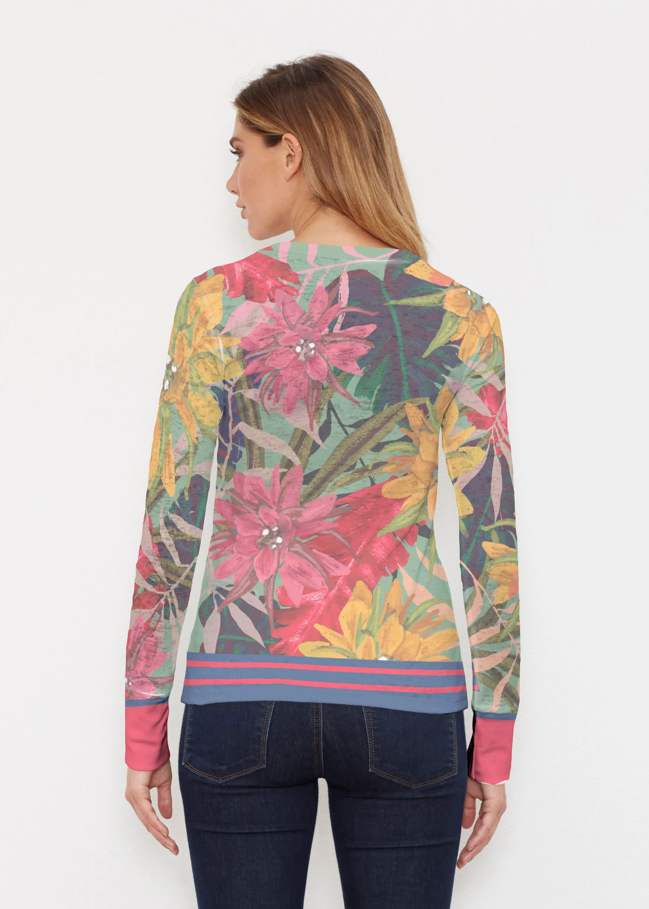 Autumn Stripe (17196) ~ Thermal Long Sleeve Crew Shirt