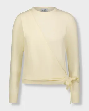 BASIC WRAP SWEATER-CREAM