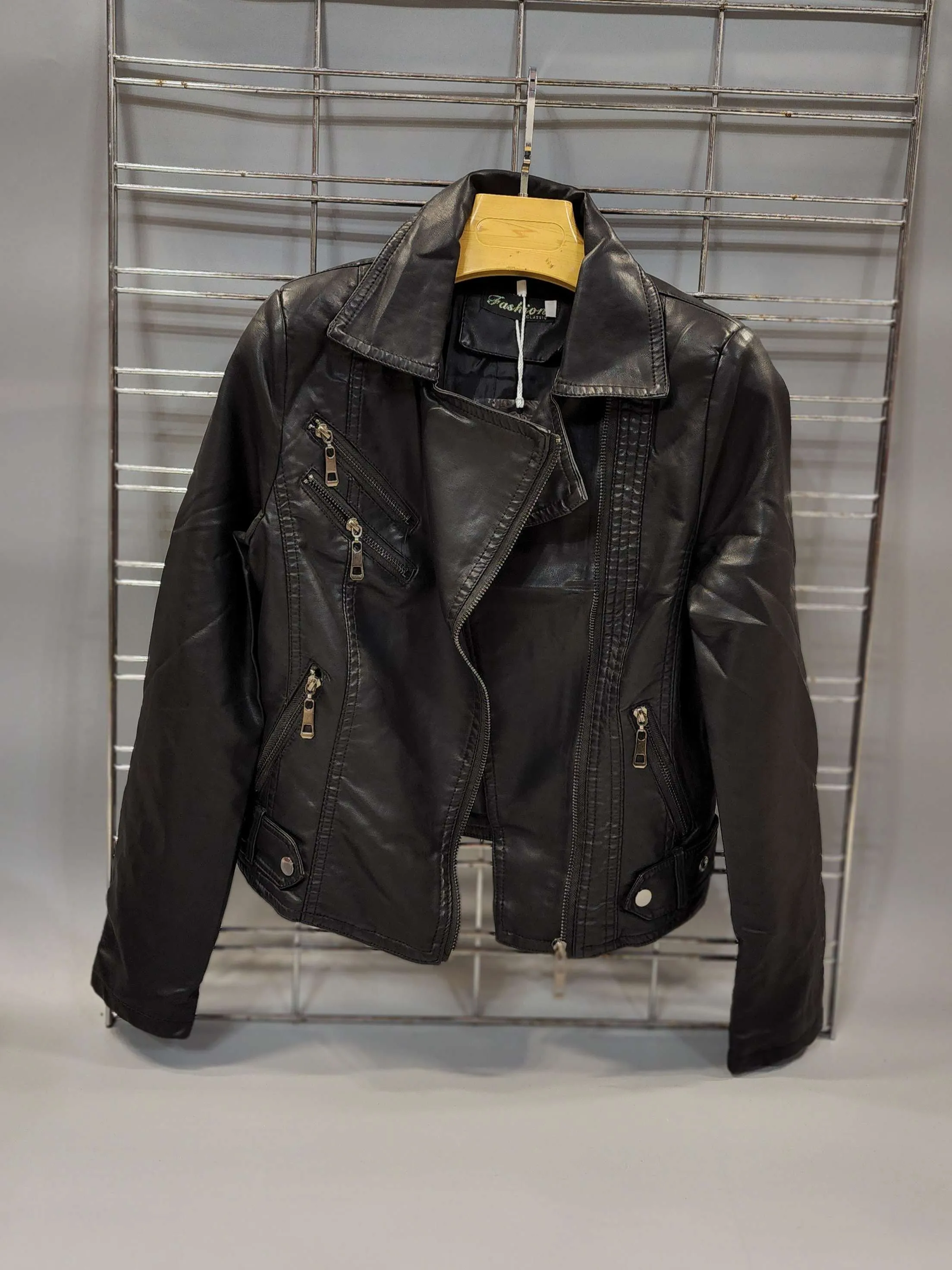 Black Leather Slim Fit Jacket