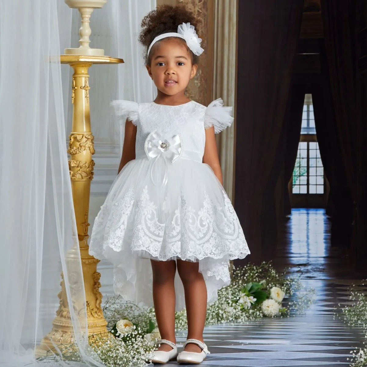 Bow Baby Girls Formal Dress