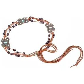 Butterfly Braided With Resin Design Macrame Belt