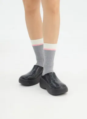 Color Block Knit Socks IN316