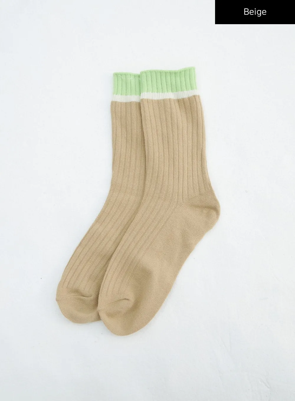 Color Block Knit Socks IN316