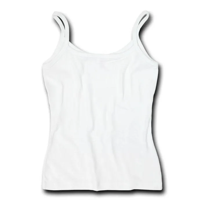 Decky Women'S Cotton Jersey Rib Spaghetti Strap T-Shirt Camisole Tanks