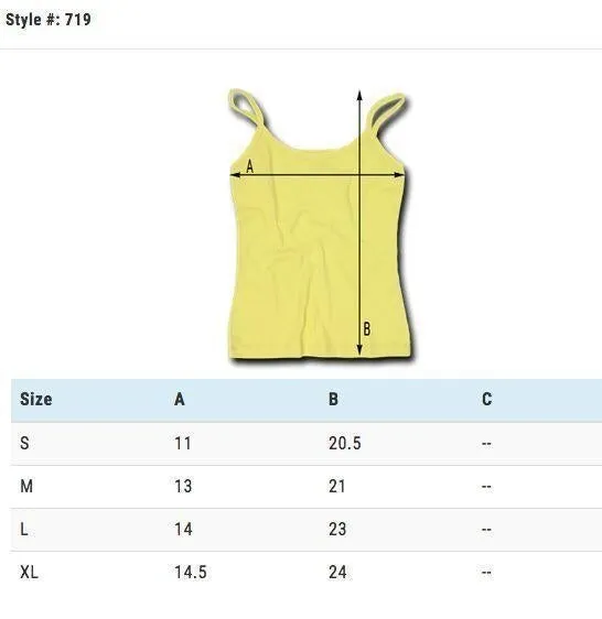Decky Women'S Cotton Jersey Rib Spaghetti Strap T-Shirt Camisole Tanks