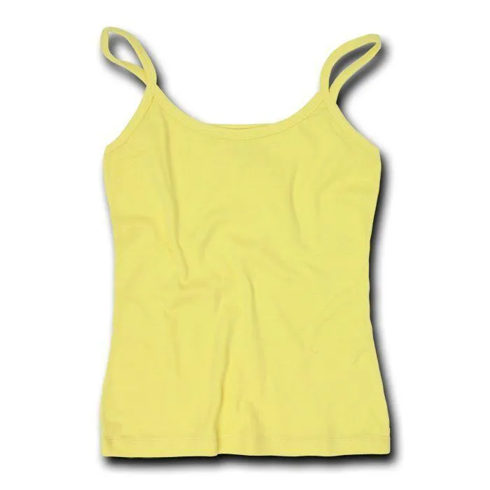 Decky Women'S Cotton Jersey Rib Spaghetti Strap T-Shirt Camisole Tanks
