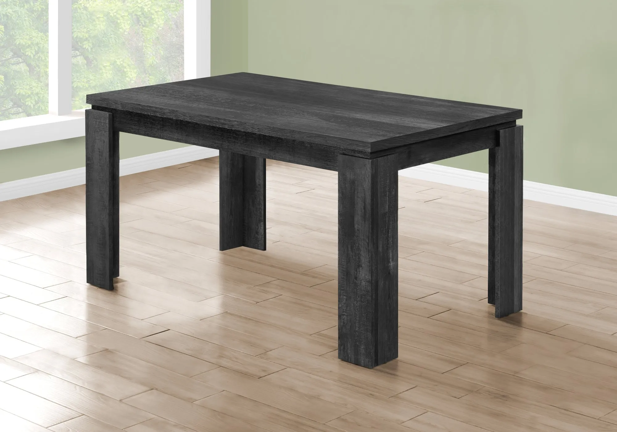 Dining Table - 36"X 60" / Black Reclaimed Wood-Look
