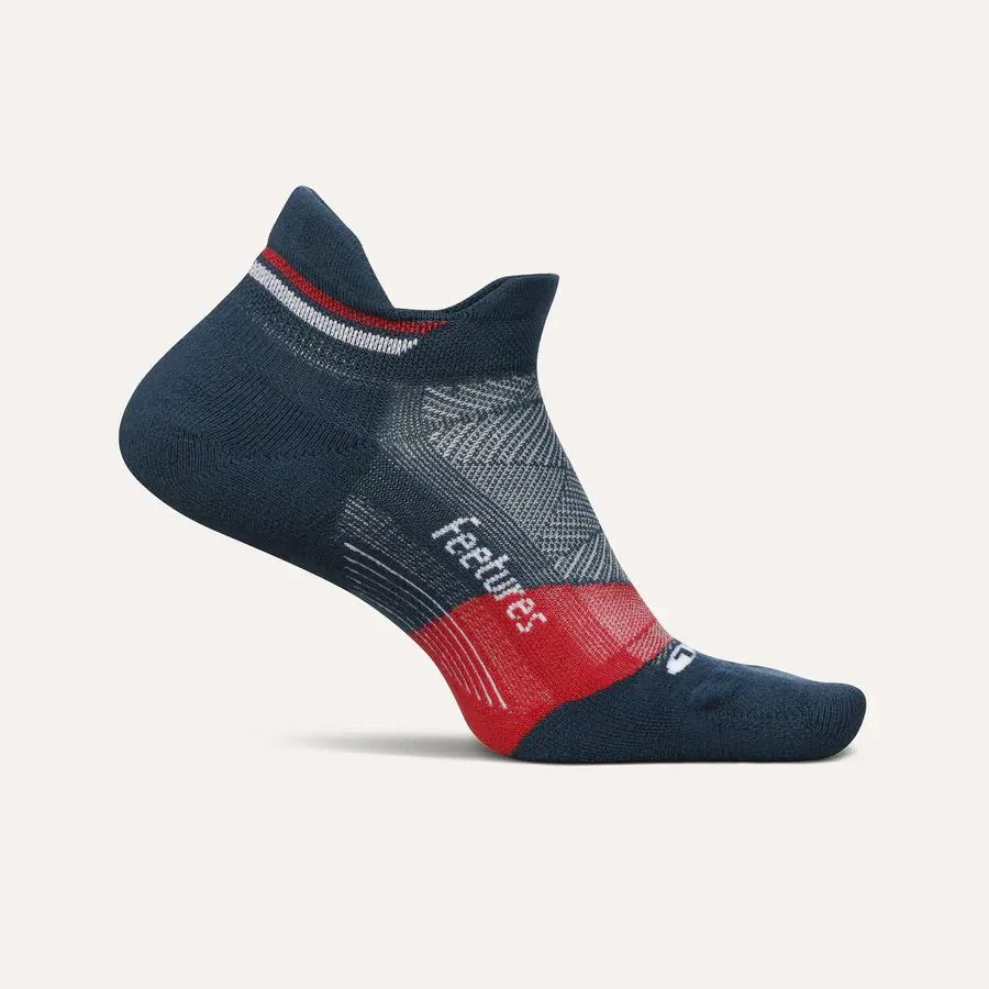 Elite Light Cushion No Show Tab Socks USA Navy