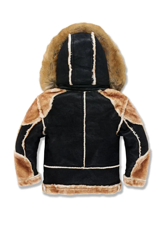 Jordan Craig - Kids El Jefe Shearling Moto Jacket - Black Coffee (91536K)