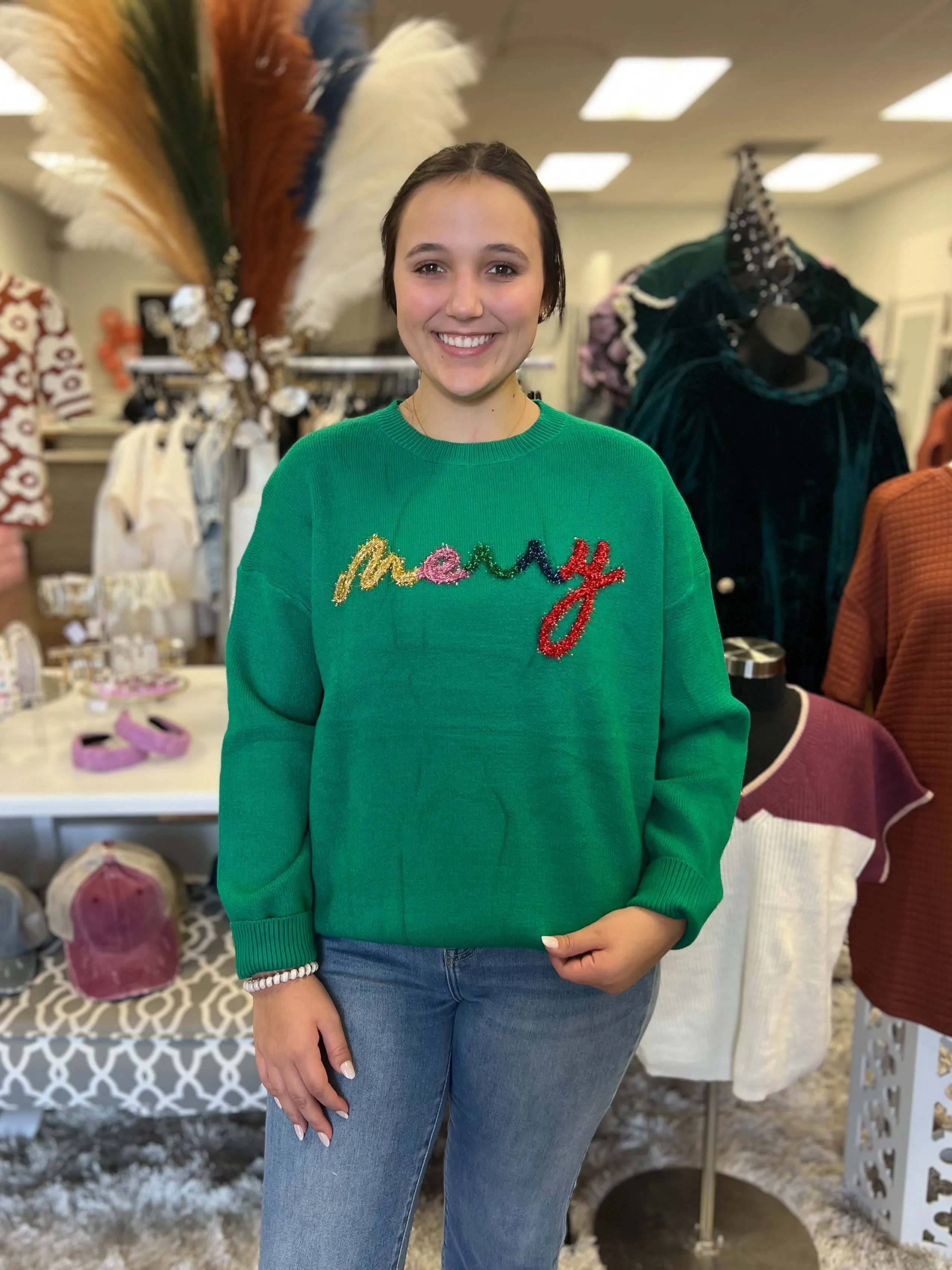Merry Tinsel Sweater