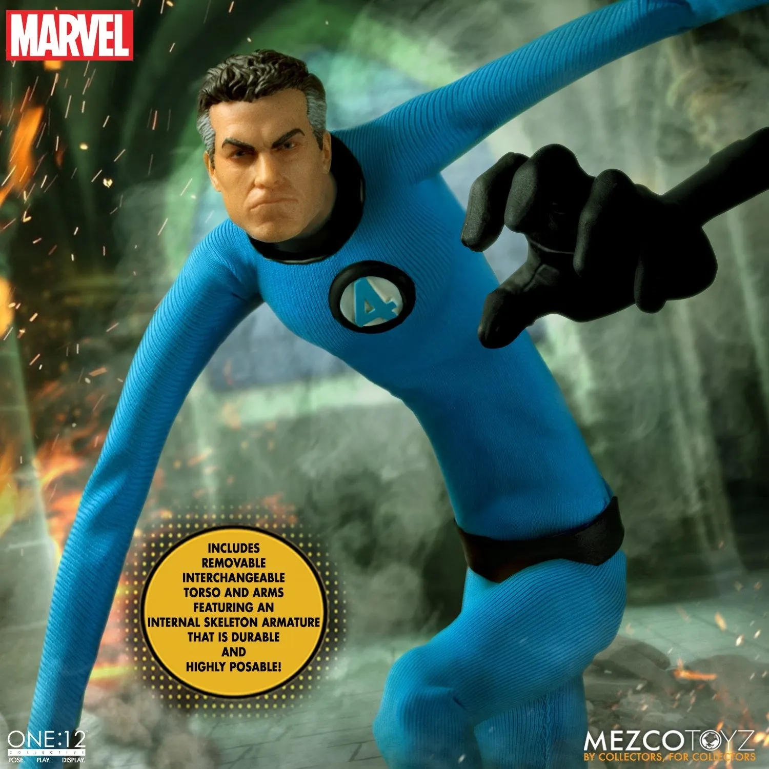 MEZCO One:12 Collective - Fantastic Four Deluxe Steel Boxed Set (4 Pack)