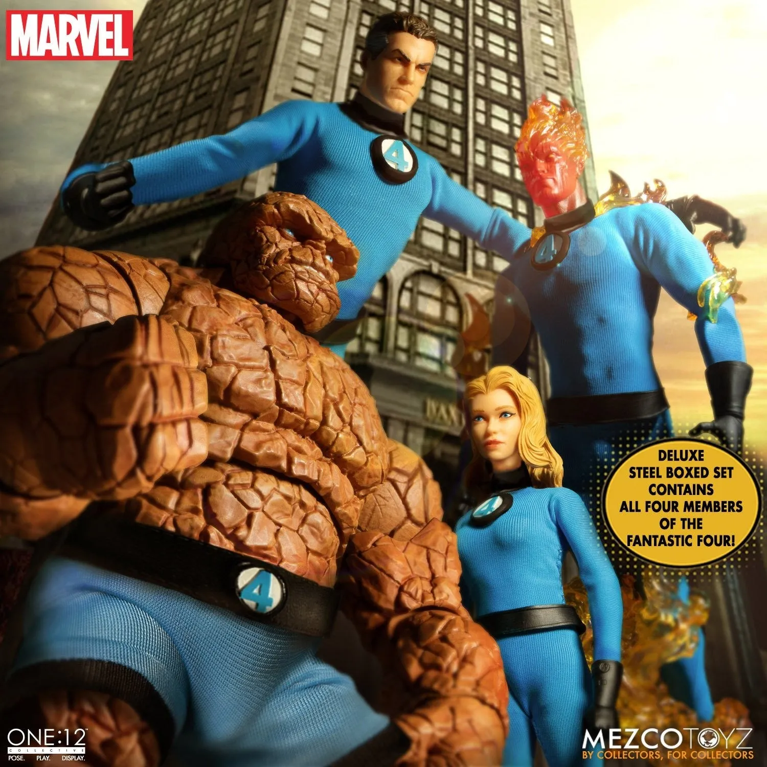 MEZCO One:12 Collective - Fantastic Four Deluxe Steel Boxed Set (4 Pack)