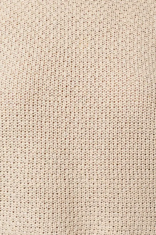 Milo Puff Sleeve Round Neck Texture Sweater Top
