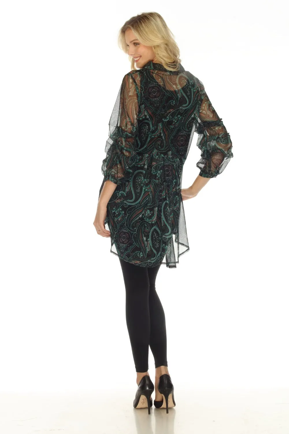 New Label Blouse 88894 Green/Black