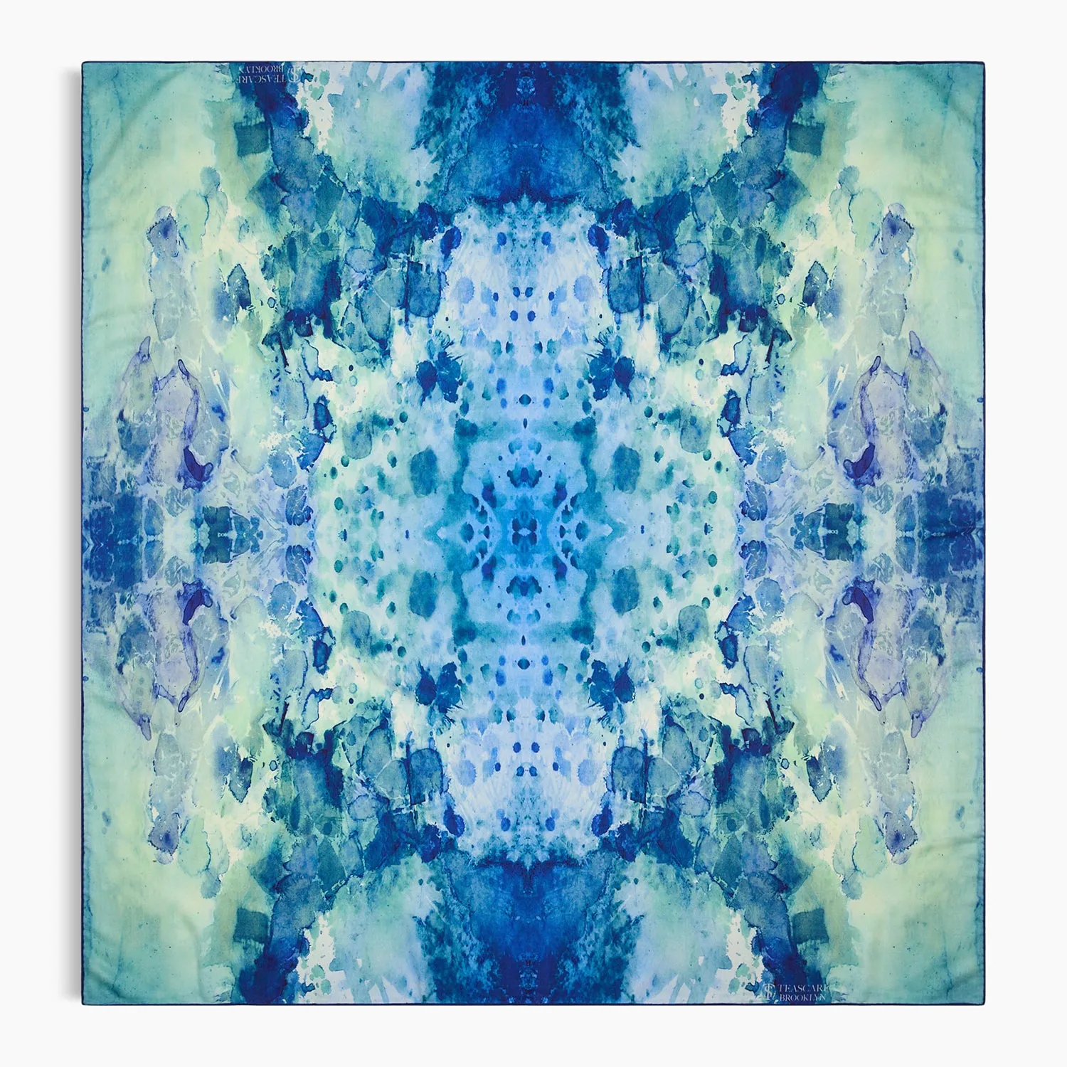 Oversized Clear Blue Silk/Wool Scarf