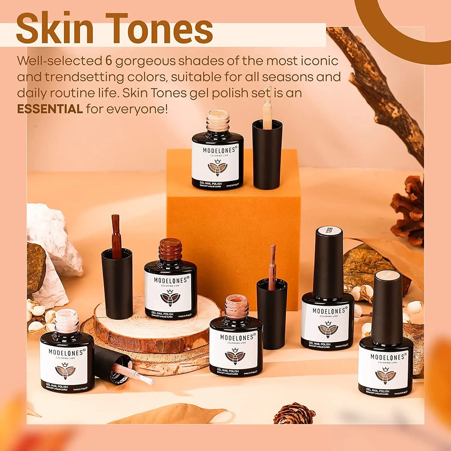 Skin Tones- 6Pcs Inspire Gel Set 7ml【US/EU/AU ONLY】