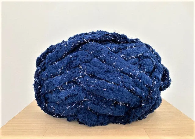 Sparkly chenille yarn