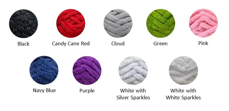 Sparkly chenille yarn