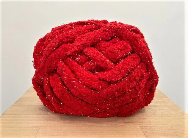Sparkly chenille yarn