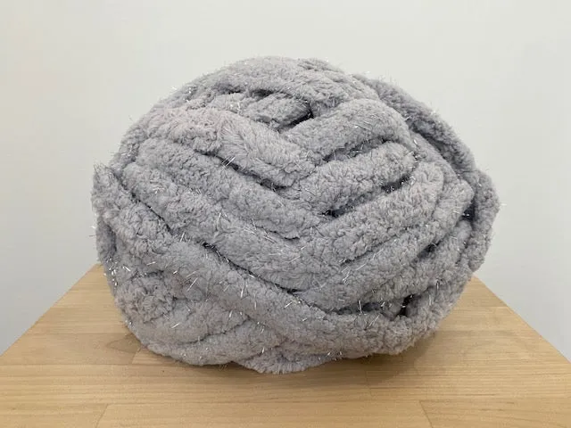 Sparkly chenille yarn
