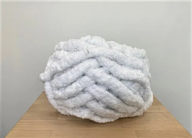 Sparkly chenille yarn