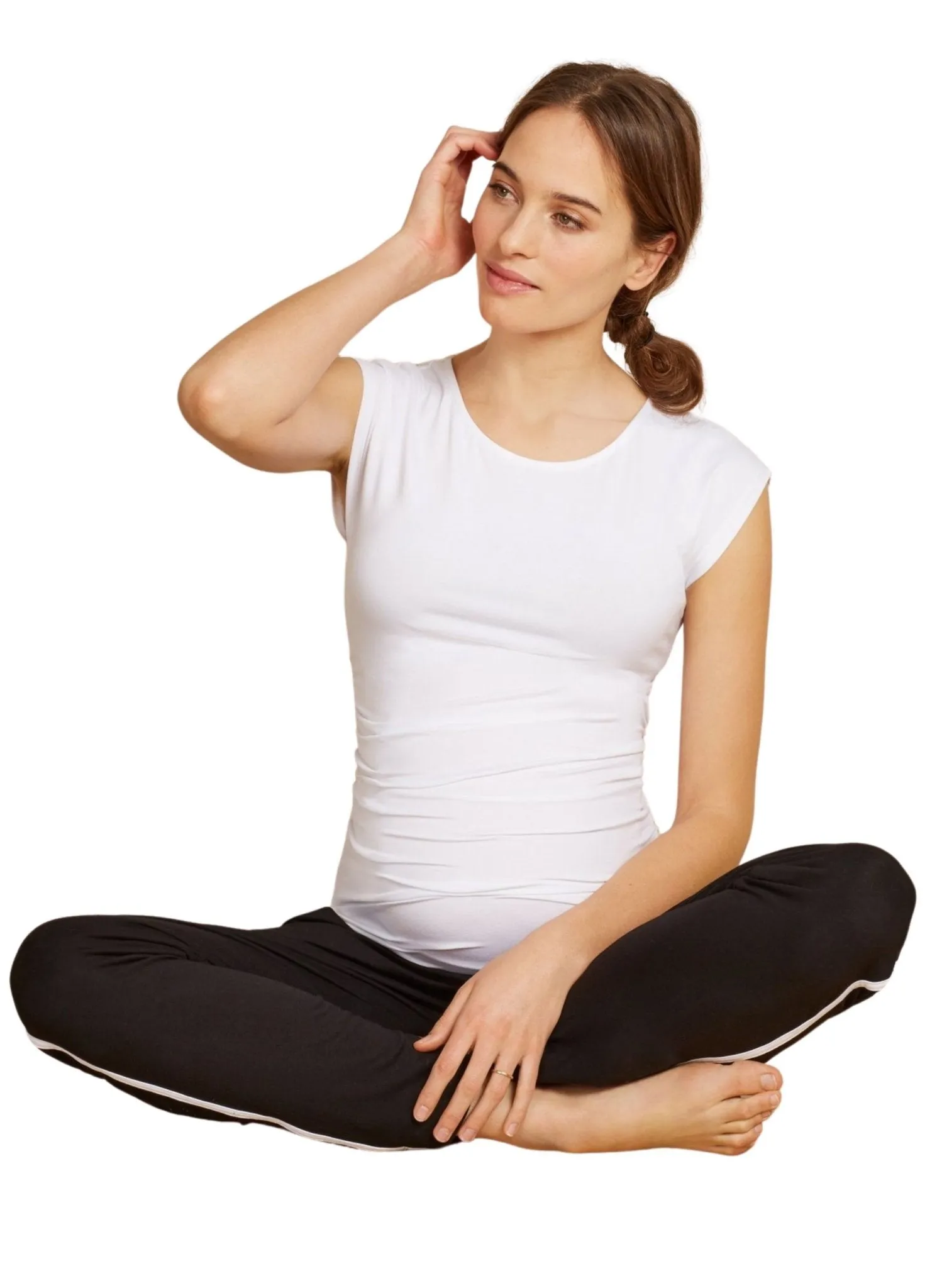 The Maternity Short Sleeve Top - White