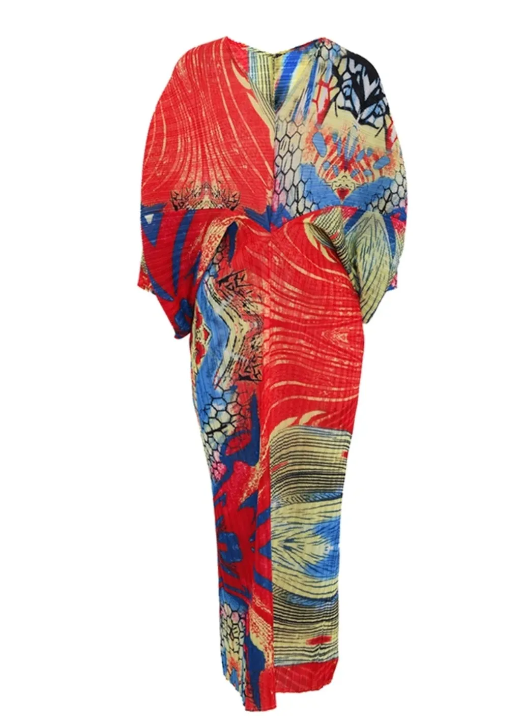 Venus Opulence- Ruched Overlay Plisse Dress (NEW)
