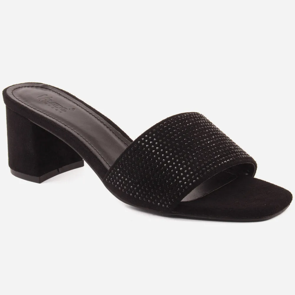 Women "Zoey" comfy slipon block heel sandals